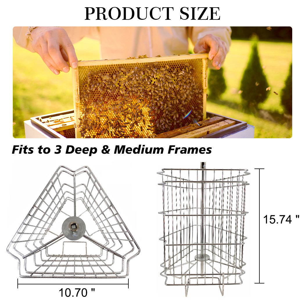 Unleash the Sweet Symphony of BeeCastle's Unassembled 3 Frame Electric Honey Extractor Machine with Adjustable Height Stand.Elevate Your Beekeeping Game with Precision and Power!