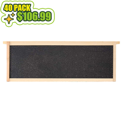 40 Packs Medium Wooden Frames with Black Foundation Unassembled , 6-1/4-Inch