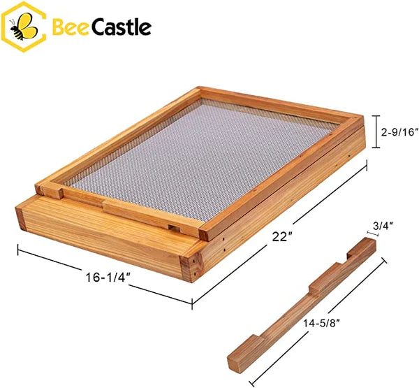  Screened Bottom Board Wax Coat Cedar Wood Beehive measure