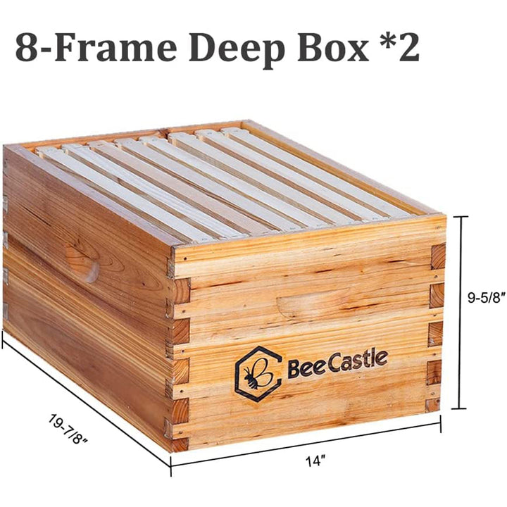 8-frame deep bee box measures