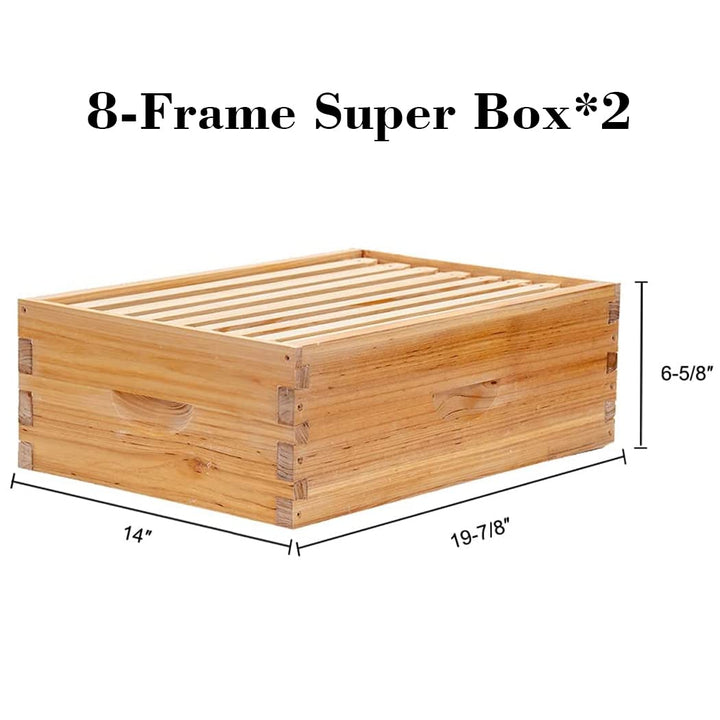 8-frame super bee box measures