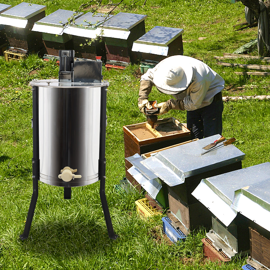 Unleash the Sweet Symphony of BeeCastle's Unassembled 4 Frame Electric Honey Extractor Machine with Adjustable Height Stand.Elevate Your Beekeeping Game with Precision and Power!
