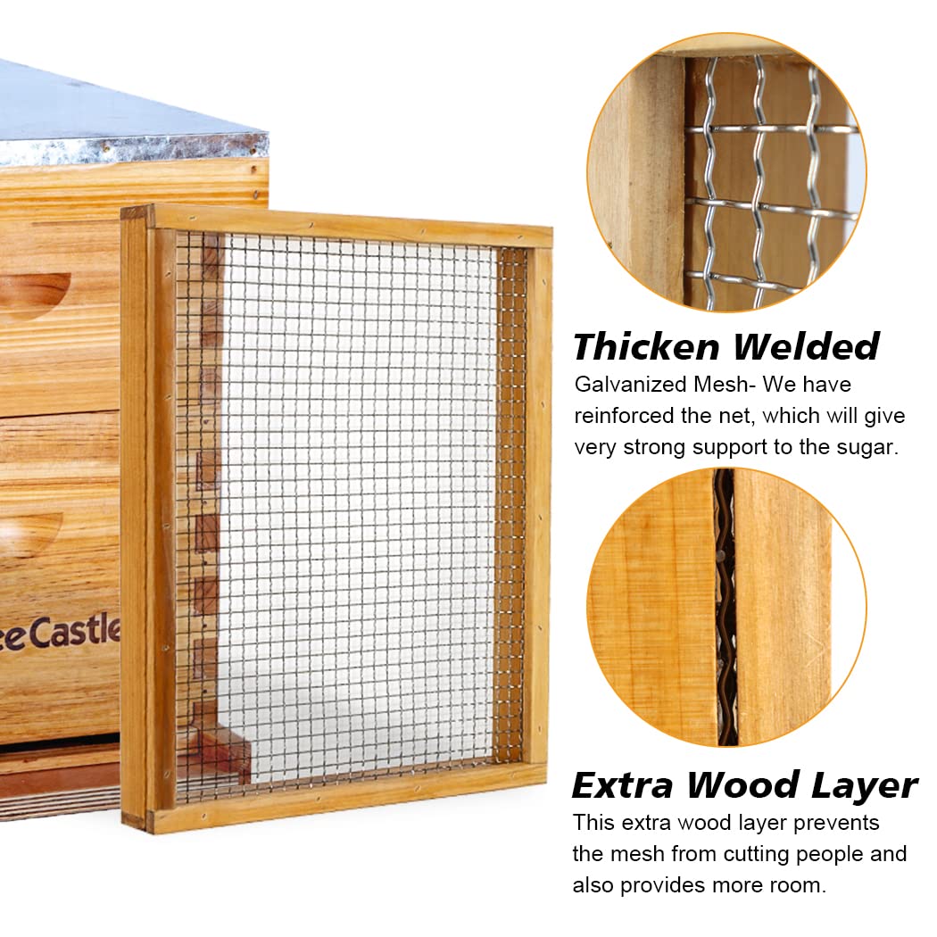 BeeCastle Beehive Candy Board Feeder: Winter-Ready and Assembled for 10 Frames with Wax Paper-The Ultimate Winter Beekeeping Solution! 🍯🔍