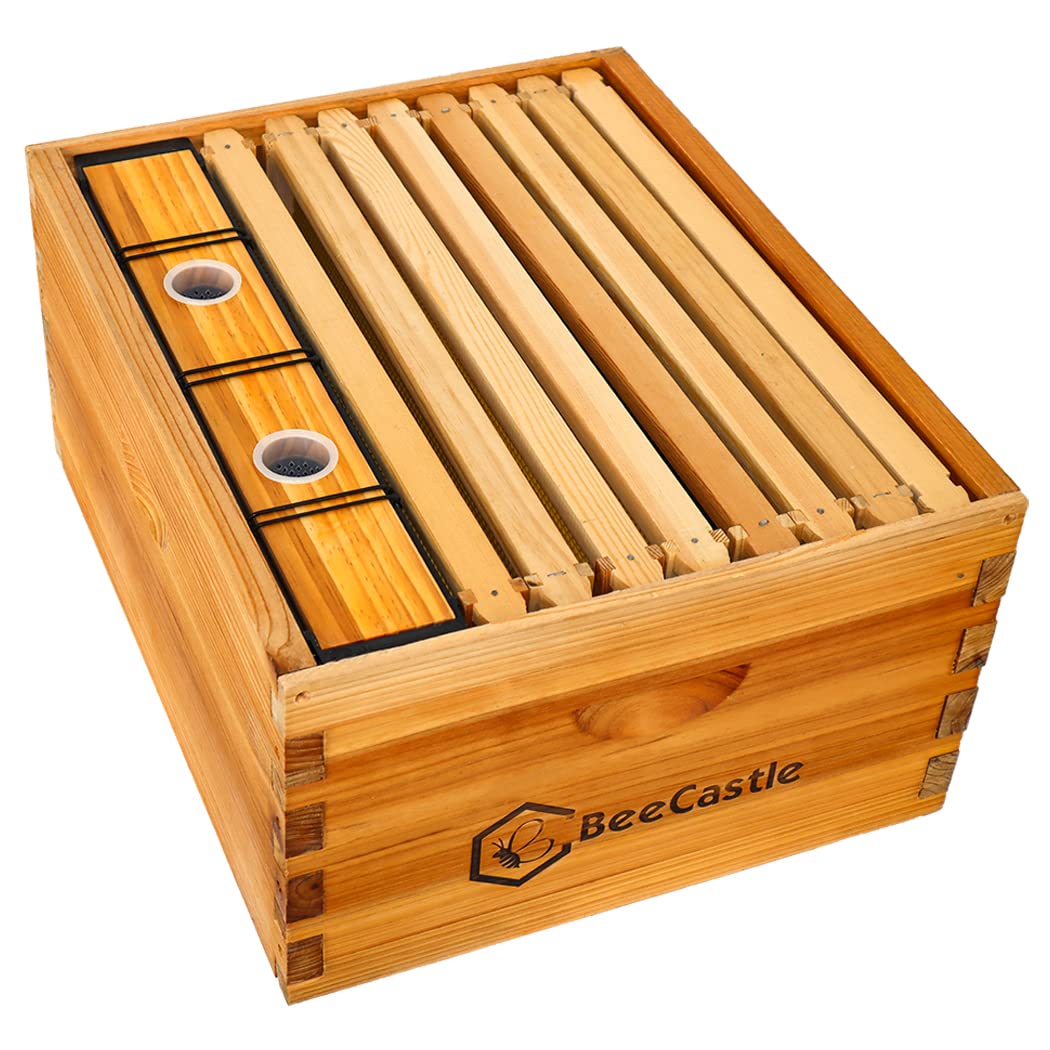 BeeCastle Hives Bee Pro Feeder:Tailored for 8 or 10 Frame Deep Frame Beehive Boxes,Precision Designed Water Feeder, the Ultimate Bee Feeding Tool for Optimal Hive Health and Productivity!