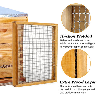 BeeCastle Beehive Candy Board Feeder: Winter-Ready and Assembled for 8 Frames with Wax Paper-The Ultimate Winter Beekeeping Solution! 🍯🔍